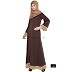 Front open Dress Abaya- Brown